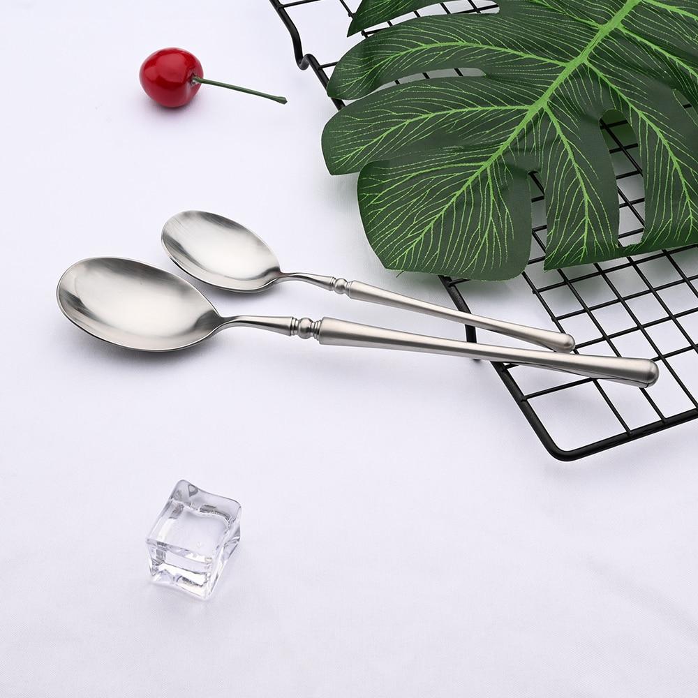 1 шт. набор столовых приборов, матовый набор посуды из нержавеющей стали 18/10, нож, вилка, кофейная ложка, набор столовых приборов, можно мыть в посудомоечной машине, набор посуды