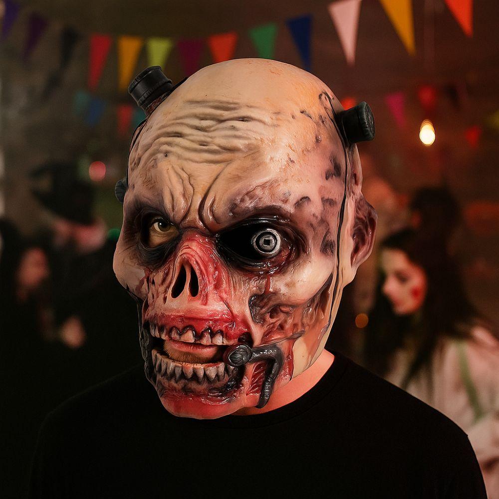 Funny Scary Zombie Mask Realistic Demon Face Cover Demon Grim Reaper Mask Haunted House