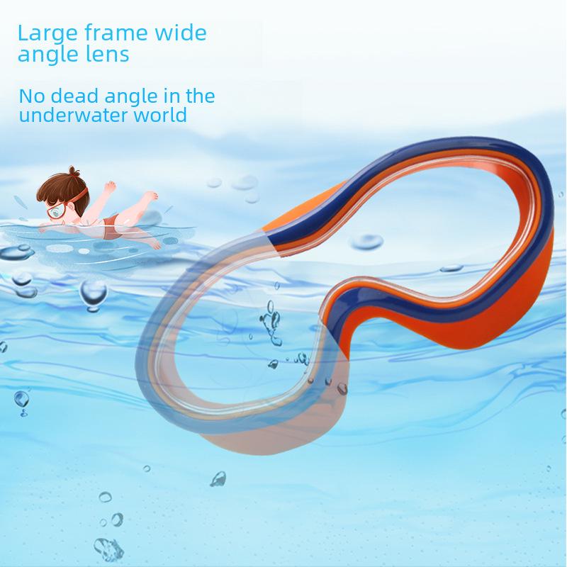Kids' Waterproof & Fog-Proof HD Swim Goggles - Large Frame for Boys & Girls