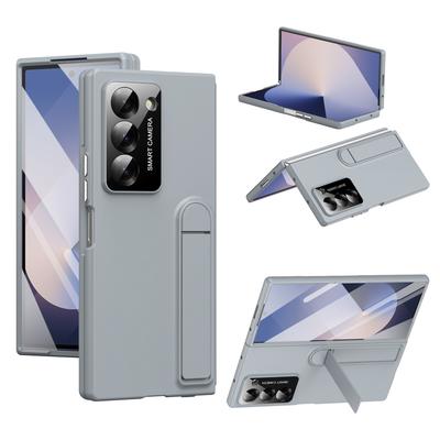 Пластиковый чехол-накладка с жестким каркасом для Samsung Galaxy Z Fold 6 5 4 3 Fold6 Fold5 Fold4 Fold3 с подставкой, защитная крышка