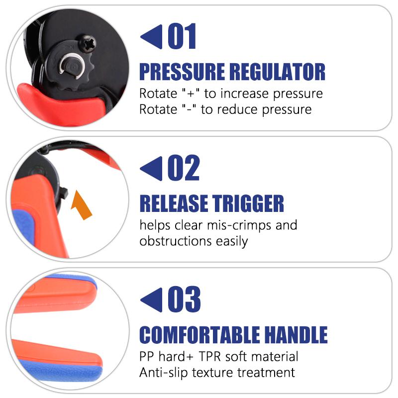 Инструмент для обжима солнечных батарей YM-2546B для MC2.5/4/6 мм² 14-10AWG Мужской и женский солнечный разъем Клеммы для проводов солнечной панели Клещи для фотоэлектрических кабелей