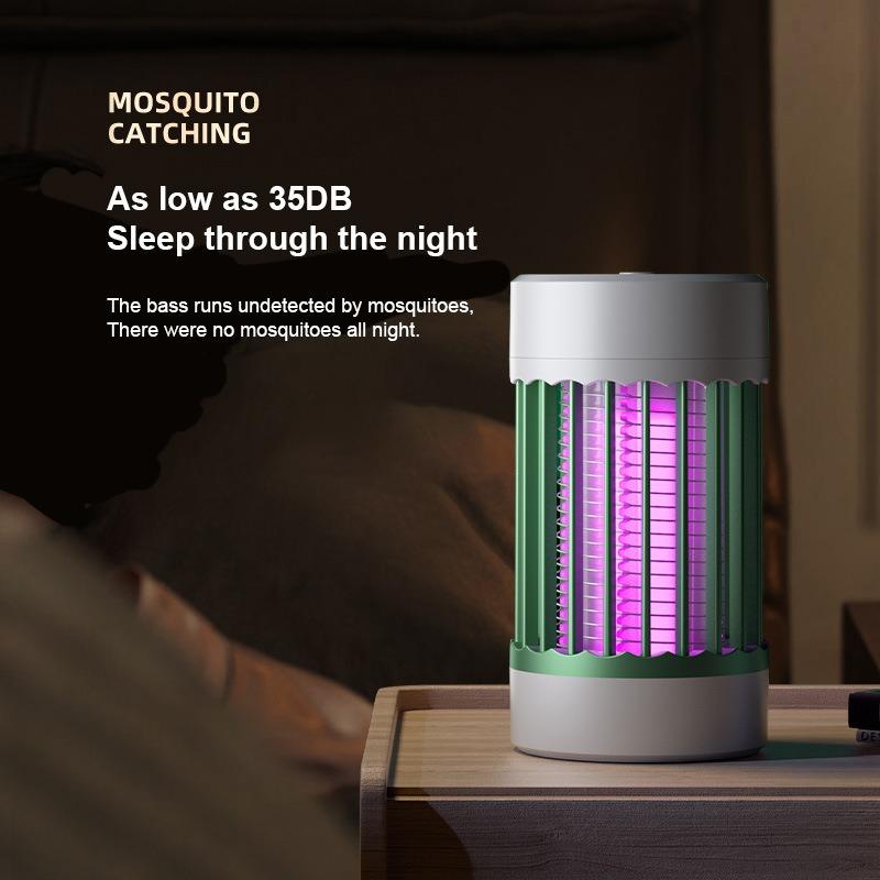 Кемпинг Ловушка от мух Электрическая лампа от насекомых Светодиодная Бесшумная Электронная Уничтожитель насекомых Перезаряжаемая Для помещений Антимоскитное средство Уничтожитель Портативный