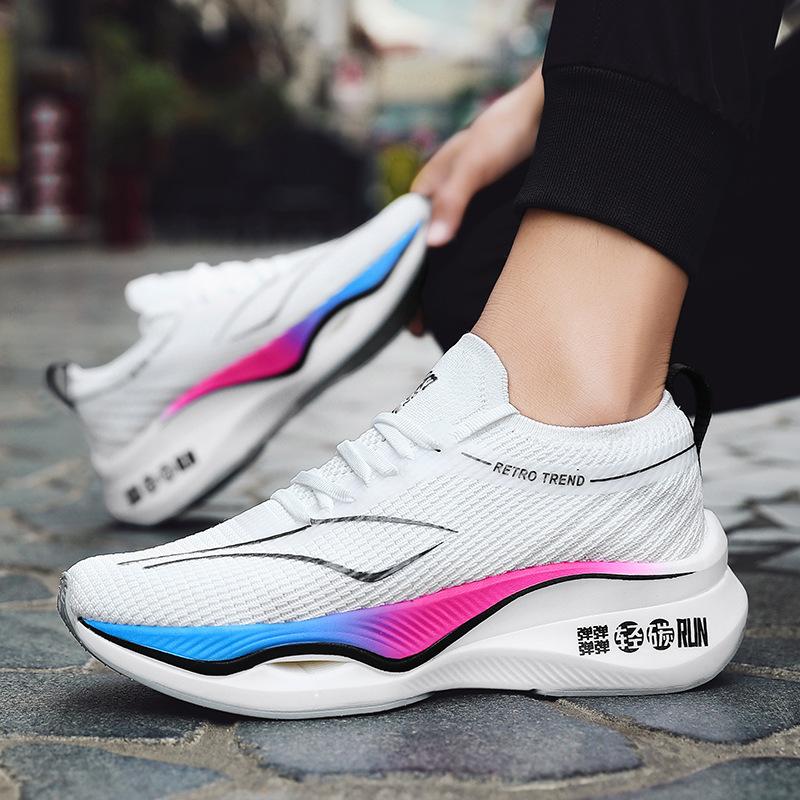 Summer Sports Shoes New Ice Silk Mesh Breathable Casual Shoes Fashionable Versatile Couple Trendy Shoes Men's Lightweight Running Shoes