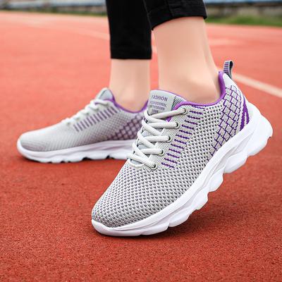 2025 Лето Новые Женские Кроссовки Мода Сетка Дышащие Нескользящие Повседневные Кроссовки на Шнуровке Женские Уличные Модные Теннисные Плоские Туфли