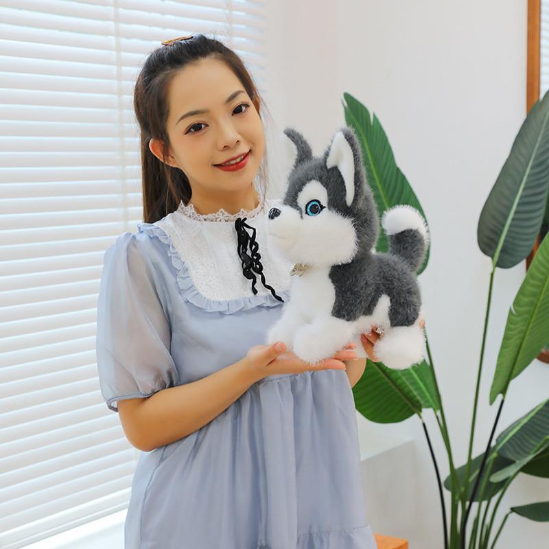 Charming Gray Husky Stuffed Animal Plush Toy Ideal For Kids And Pet Lovers Alike