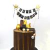 DIY Baby Shower Stars Bunting Gold Banner Cake Flags Cake Topper Baking Decoration Party Supplies
