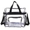 PVC Transparent Waterproof Cosmetic Bag With 4 External Pockets Large Capacity Travel Makeup Organizer Storage Bag Clear Handbag