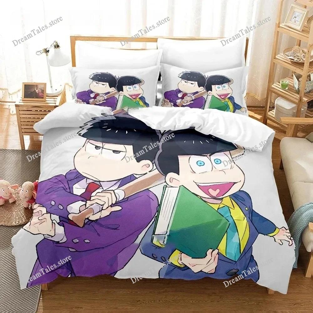 Osomatsu-san Комплект постельного белья Односпальный Полуторный Двуспальный Queen King Размер Комплект для кровати Взрослый Мальчик Спальня Пододеяльник Комплекты 3D Печать Аниме Роскошный Подарок7