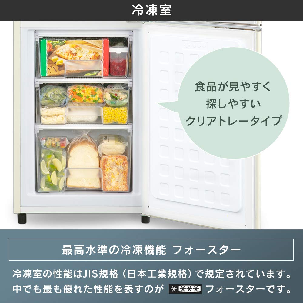 Холодильник Iris Plaza 130 л Single Living, стильный, без фреона, морозильник, белый PRR-142D-W