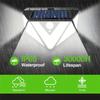 1 шт. 166LED Наружные солнечные настенные светильники Уличные фонари Сверхяркие 3 режима Солнечные охранные светильники с датчиком движения Для сада Двора Снаружи SMD