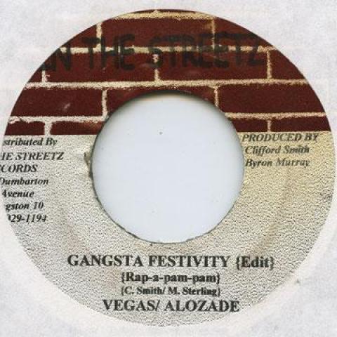 7-дюймовая пластинка MR VEGAS, ALOZADE - Gangsta Festivity In The Streetz 2002 Ямайка Регги, Ска и Даб