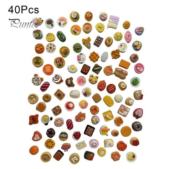 Mini Food Drinks Ornaments Resin Miniature Food Toys Realistic Simulation Food Drinks for Dollhouse Kitchen Accessories DIY Crafts