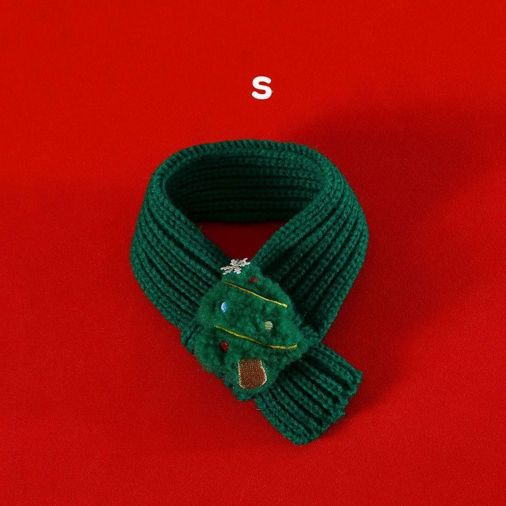 Pet Christmas Scarf Cat Dog New Year Warm Scarf Pet Winter Knitted Scarf Cat Collar Puppy Accessories