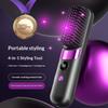 Convenient Cordless Hair Straightener Brush with LCD for Home or Travel Styling Anytime Anywhere