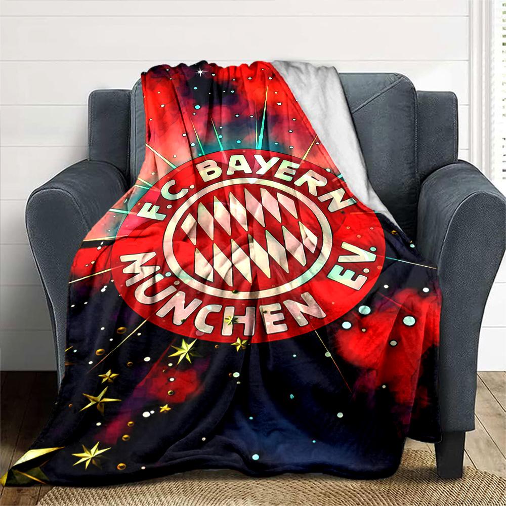 Bayern Munich Crest Blanket Warmthful Decor Perfect for Office Chair Bed Couch All-Season Use Modern Style Perfect Gift for Relatives and Friends