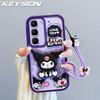 KEYSION Shockproof Case for Infinix Hot 60i 60 5G with Lanyard Soft Silicone Cute 3D Cartoon Doll Phone Back Cover for Infinix Hot 60 Pro+