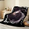 1PC Black Butler Patterned Flannel Blanket Suitable For All Seasons For Home Decor Warmth And Comfort Gifts Holiday Present