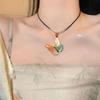 Chinese Zen Butterfly Necklace - Elegant Retro Clavicle Chain for Women, Versatile High-End Ethnic Style Accessory