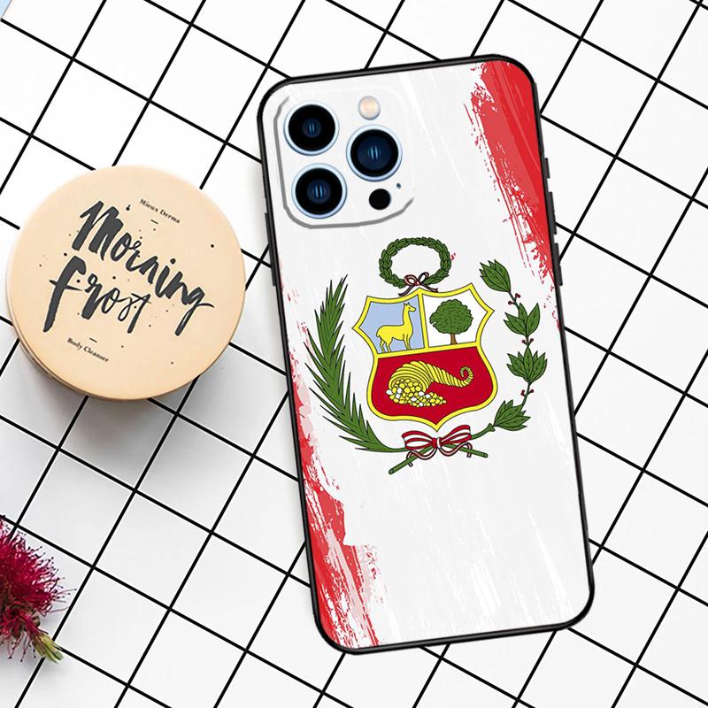 Peru Flag Phone Case For iPhone 13 14 12 11 16 15 Pro Max Plus XS Max X XR 7 8 Plus 13 12 Mini Cover
