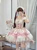 Костюм для косплея Jundakara Lolita, платье JSK с и Французская Морская Принцесса, Корейский Размер L, Набор из 3 предметов, Лента, Оборки, Шнуровка, Милый, Мечтательный,