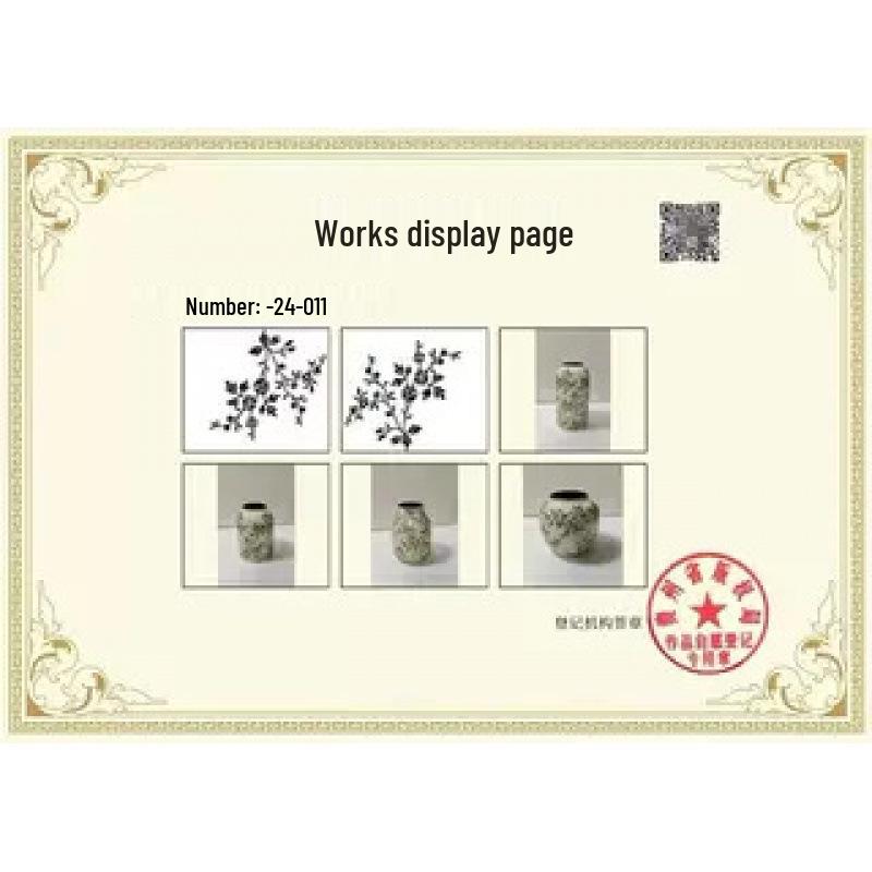 Американская Country Керамический Молочник-Ваза с Глазурью Кракелюр - Пасторальный Фэн-шуй Цветочная Композиция Ретро Декор