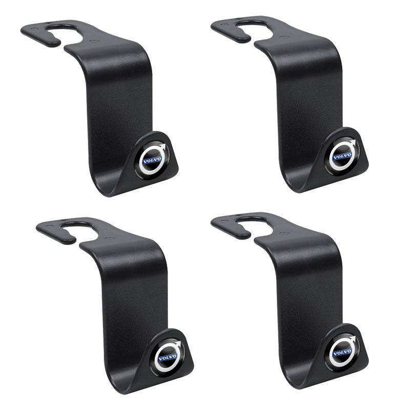 2/4Pcs Carbon Fibre Hook Car Seat Headrest Hook Organizer For Volvo ES90 EC40 EX40 EM90 XC90 V90 V60 XC60 V40 S80 S60 S90 XC40