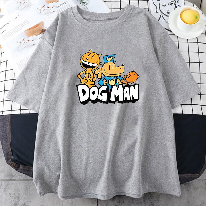 Всемирный день книги футболка DogMan Police с изображением персонажей мультфильмов Dogman Cat с короткими рукавами для мужчин, летняя спортивная свободная рубашка для бега