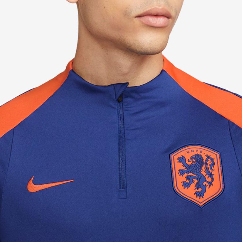 Nike Нидерланды Тренировочная футболка для футбола Strike Dri-FIT Королевский синий Оранжевый FJ2997-455