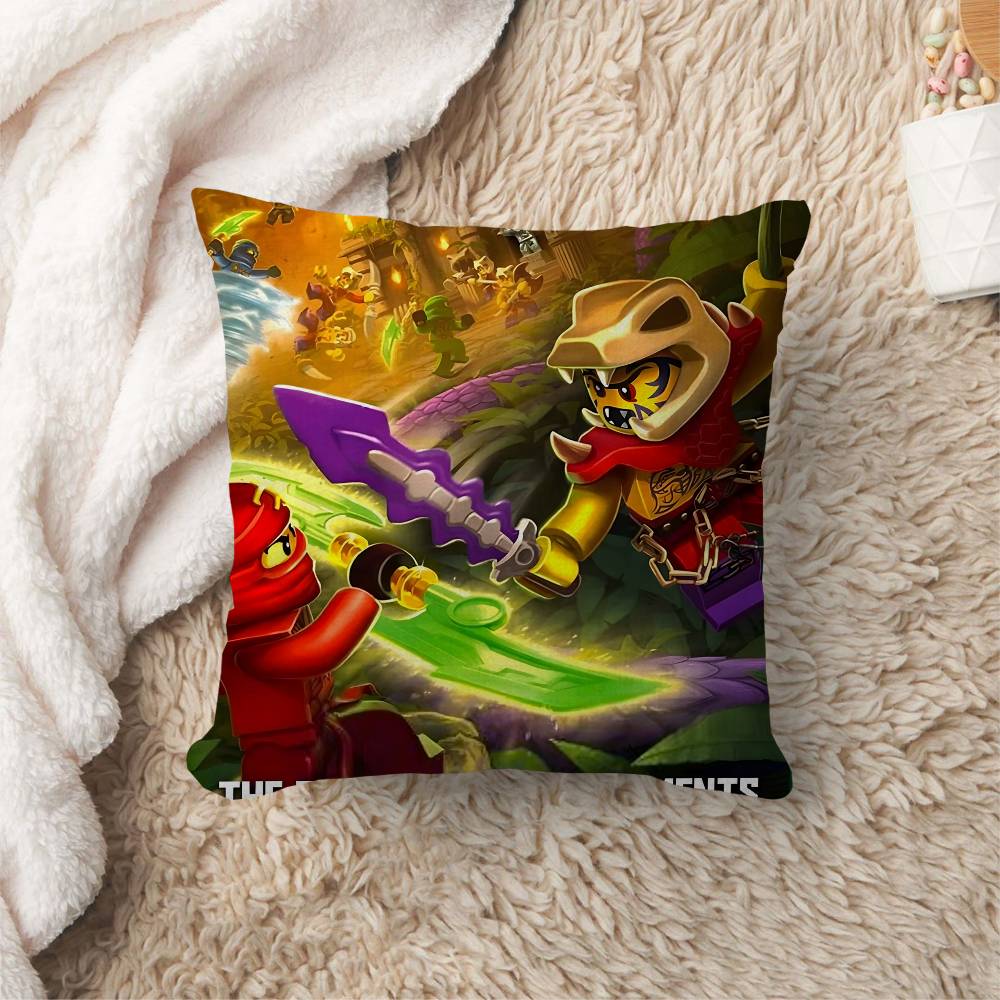 Мультфильм-N-Ninjago Персонализированные Картинки Текст Домашние Декоративные Подушки Бытовые Подарки 45X45См