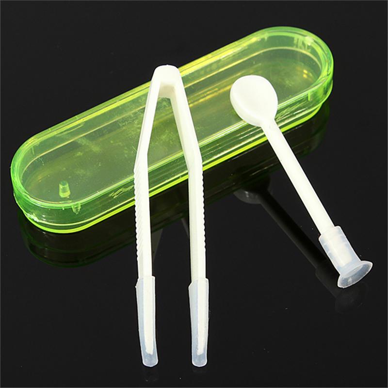 Многоцветные полупрозрачные контактные линзы случайного цвета пинцет 1 шт. удобный футляр для хранения с присоской ручной работы