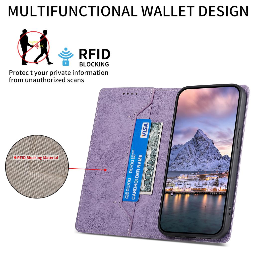 For Samsung Galaxy A17 5G Wallet Case RFID Blocking PU Leather Phone Cover