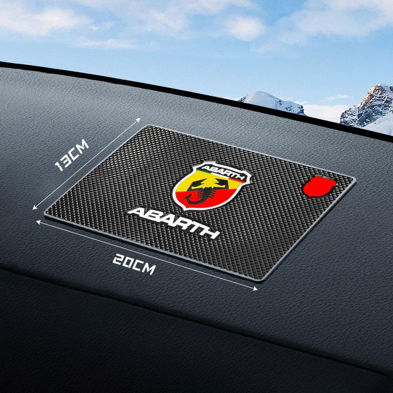 Автомобильная эмблема Противоскользящая подставка Материал ПВХ Для Fiat Abarth 500 Tipo Panda Argo Freemont Противоскользящие коврики для хранения Автоаксессуары