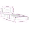 VidaXL Bed Frames Without Mattress Hvar, Upholstered Bed, Slat Base, Single Bed, Adult Bedroom Bed 3207731
