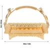 Fruit Snack Basket European Classic Style Gold Silver Metal Single Layer Multipurpose for Living Room Gift Idea