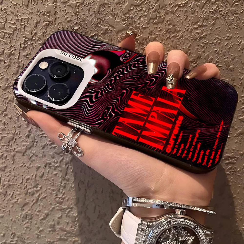 Band T-Tame Impala Phone Case For IPhone 17 16 15 14 11 12 13 Pro Max Plus Pro Colored Silver Cover