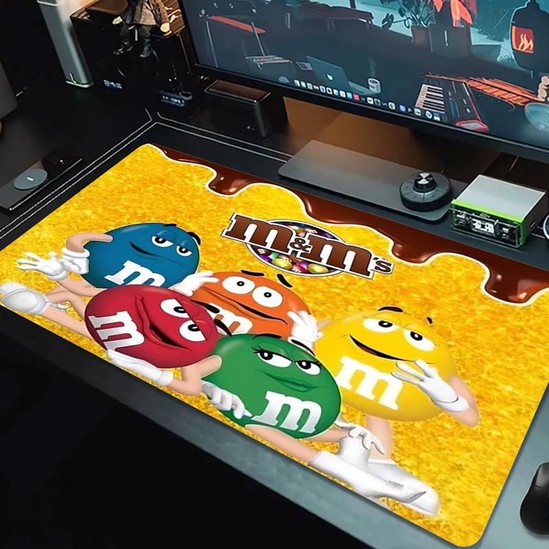 M&m Color Mouse Pad Large Gaming Table Cushion Non-slip Laptop Tablet Big Mousepad XXL Mat Mini PC Playmat With Lock edge
