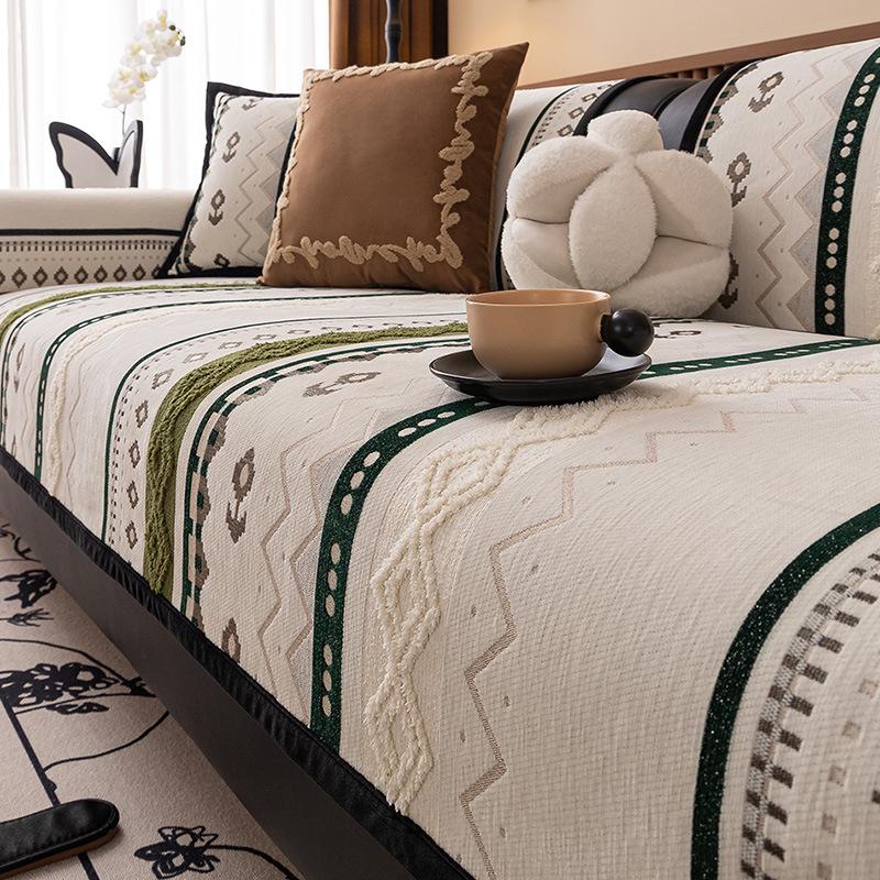 Stretchy Sofa Cover With Reinforced Corners, Modern Couch Cover And Reversible Sofa Slipcover For Large Sofas