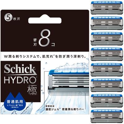Сменные лезвия Schick Hydro Max, 8 штук, для мужской бритвы, для нормальной кожи.