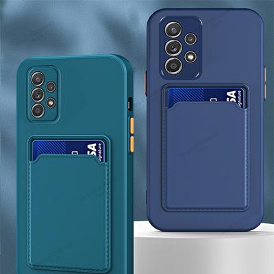 Чехол-держатель для карт из жидкого силикона для Samsung Galaxy A54 A53 A34 A14 A73 A33 A23 A13 A72 A52 A32 A22 A12 A91 A71, противоударный чехол