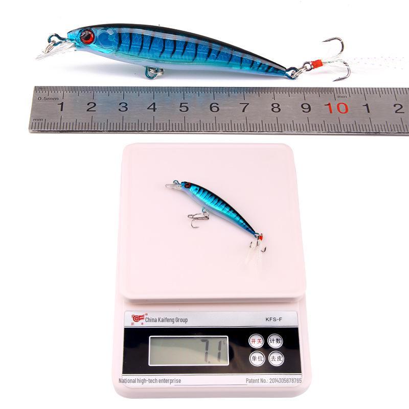 Горячая приманка Minnow Triple Feather Hook для окуня и мандарина, пресноводная и морская, 7 г, 10,5 см