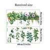 Fresh Green Plants Wall Stickers Self-Adhesive Removable Vinyl Decals for Kitchen Cabinet Foyer Potted Plants Posters Home Decor