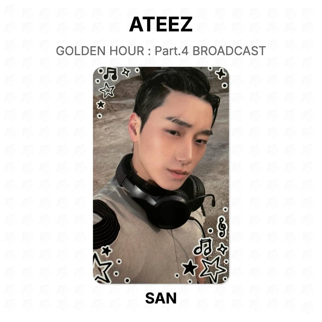 ATEEZ ЗОЛОТОЙ ЧАС : Часть 4 ОФИЦИАЛЬНАЯ ФОТОКАРТОЧКА BROADCAST