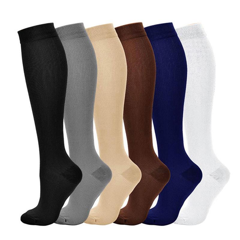 1Pair Unisex Compression Long Socks Women Men Pressure Veins Leg Relief Pain Knee High Stockings