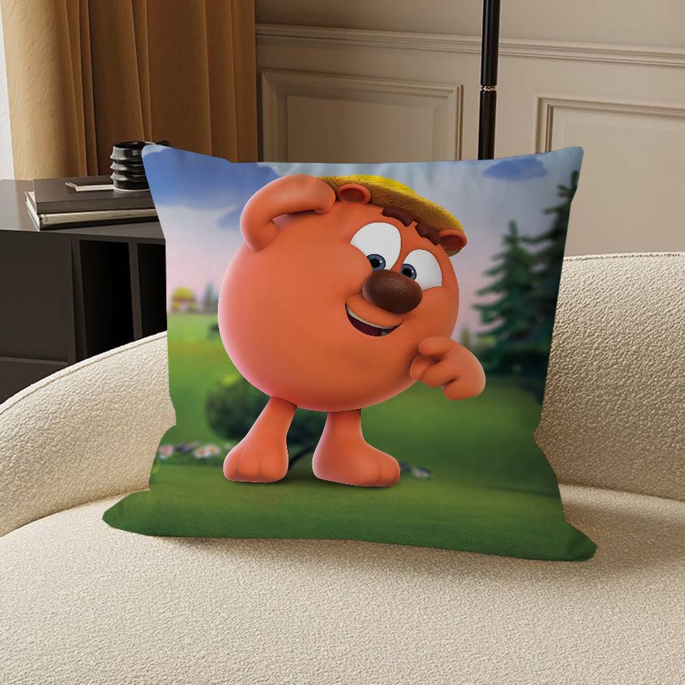 Мультяшная подушка Смешарики S Подарок Домашний Офис Декорация Спальня Диван Автомобиль Наволочка 45x45