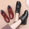 2024 Winter Leather Women's Warm Snow Boots Middle-aged and Elderly Mother Flat Bottom Cotton Shoes Free Shipping