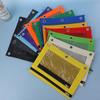 Practical Three Hole Pencil Case Pouch Portable Storage Bag Binder Pen Bag Binder Pocket  School