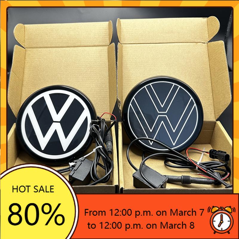 For VW Volkswagen Jetta MK5 Golf Light up Front Grill Emblem 137mm with ACC/radar For VW Golf7.5/polo/Passat/T-Roc/T-Cross/Arten