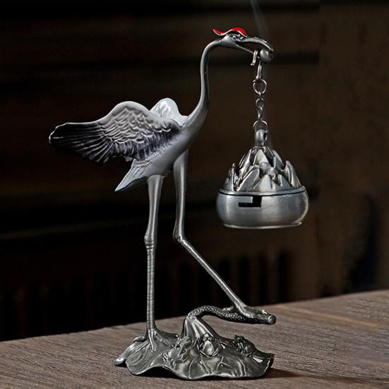 Курильница для благовоний в виде птицы лотоса, цинковый сплав, ароматерапевтический диффузор, винтажная подвесная курильница для благовоний в виде птицы лотоса для домашнего офиса, спальни, комнаты для йоги