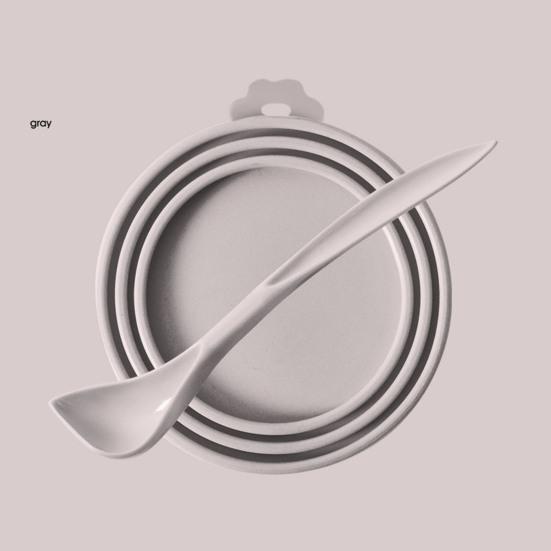 Pet Food Can Cover Reusable Silicone Sealed Can Cover with Spoon Fits 3 Standard Size Food Cans for Pet Food Cans or Canned Goods