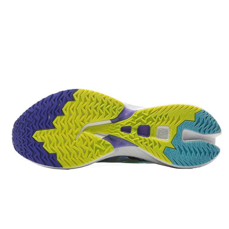 Мужские беговые кроссовки Li Ning Feidian Discovery, низкие, Белый/Неоновый синий Фиолетовый/Зеленый ARMR005-3